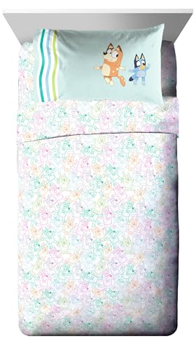 Image of Bluey Bingo Twin Comforter Set 5 Piece Soft Kids Cartoon Bedding, Blue