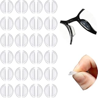 Air Bag Nosepads Adhesive Eyeglass Nose Pads Anti-Slip Nose Pads Comfortable Air Chamber Nose Pads 3.5 mm/ 0.4 inch Thickness for Full Frame Eyeglasses Sunglasses (12 Pairs)