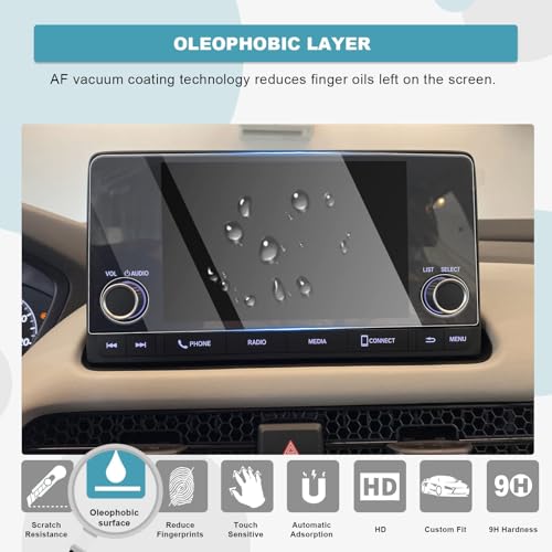 Image of CDEFG for 2026 Honda Civic Screen Protector, for Honda Civic (LX /EX /EX-L /Sport /Sport Hybrid) 7-inch Touchscreen, 9H Tempered Glass 2023 2024 2025 2026 Civic Hatchback Sedan Accessories Screen Cover