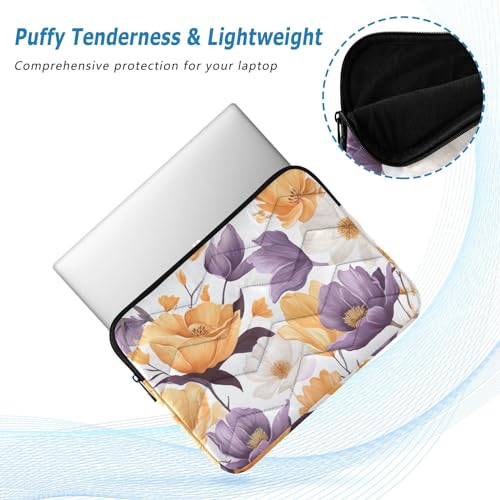 Funda para portátil de 13-14 pulgadas con acuarela floral miniatura 5