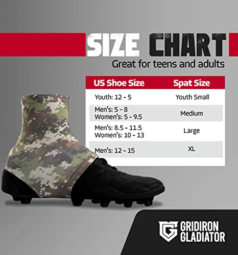 Gridiron Gladiator Cleat Covers - Football Spats - Football Cleat Socks - Cleat Spats for Soccer, Baseball & Softball - Thumbnail 7