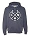 Go All Out Small Vintage Heather Navy Mens LAX Lacrosse Sticks Sweatshirt Hoodie