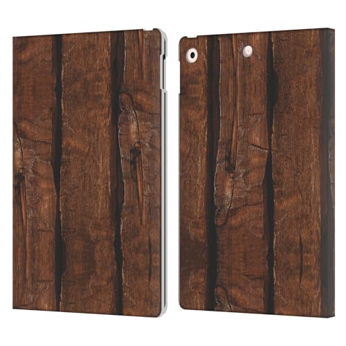 Housse iPad 10.2 vieux bois et rouille style paysan chic
