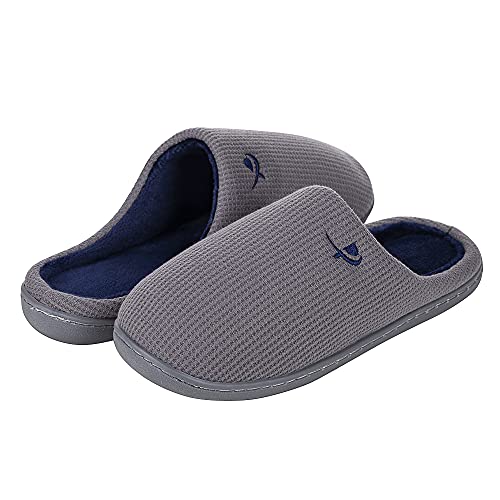 Zapatillas Cálido y suave Forro polar de coral Zapatillas de casa para hombre Suela de goma Zapatos de invierno para dormitorio con interior al aire libre Cover