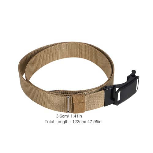 BESPORTBLE Men's Ratchet Belt Elastic Braiding Grey Casual Belt for Men Breathable Utility Automatic Buckle for Outdoor Sports Young Students2