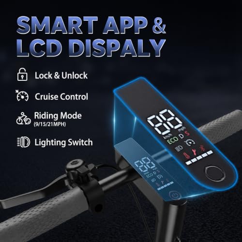 Image of Electric Scooter - Electric Scooter Adults, 1000W /500W Motor, 25 /21 /18 MPH, 10'' /8.5'' Tires, 28 /23 /21 Miles, APP Control, Dual Brake, Long Range Electric Scooter for Gift