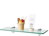 Vista 10 de Alise Estante de vidrio para baño, estantes flotantes de 15 pulgadas, almacenamiento de ducha templado, estantes de vidrio pequeños de montaje