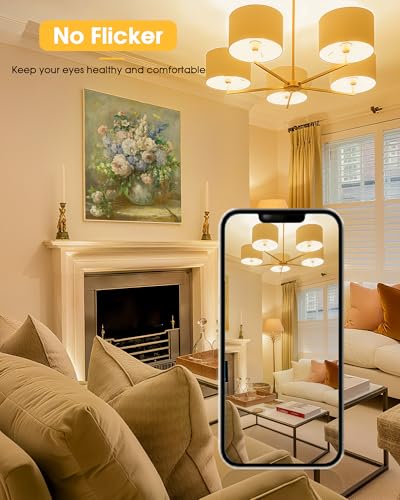 EvaStary 6W E14 Small Edison Screw Filament Bulb, 60W G45 Golf Ball LED Mini Globe Bulb 2700K Warm White, 600LM LED Vintage Glass E14 Bulbs, Non-Dimmable, 3 Pack - Image 5