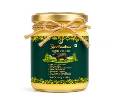 Image of Randhanshala Buffalo Desi Ghee, 100ml | Desi Ghee Bilona Method | Curd Churned | Grass Feed
