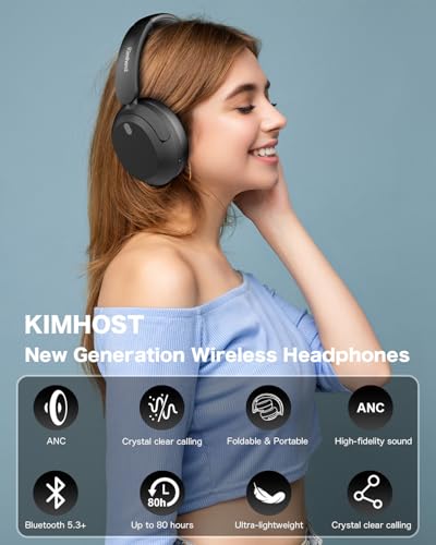 Casque supra-auriculaire Bluetooth pliable avec pilotes 50mm et basses profondes stéréo HiFi