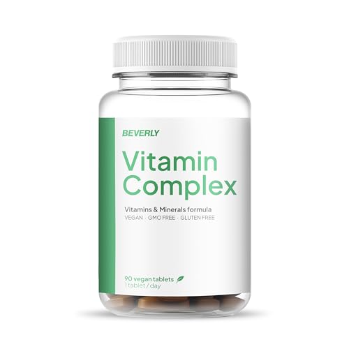 Beverly Vitamin Complex - Multivitamínico y Mineral con Magnesio, Vitamina C y Hierro - 90 Tabletas Veganas - 90 Servicios