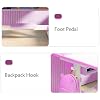 2024 Upgraded Kids Desk and Chair Set, Kids School Desk Children Desk and Chair Set with Magnetic Back Plate, Drawers Schoolbag Hooks & Book Stand, Pen Holders Pink
