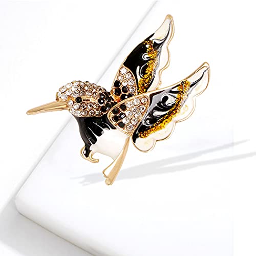 Image of 3 Pcs Colorful Crystal Rhinestone Hummingbird Brooch Set Handmade Enamel Lapel Brooch Pins Cute Hummingbird Bird Animal Brooch Premium Badge Costume Hat Bag Decoration Accessories for Women Girls
