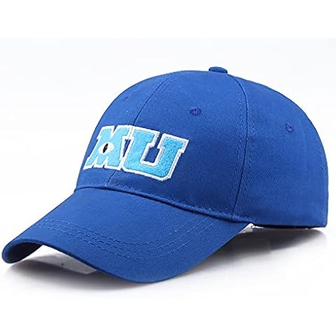 Baseball Cap Monsters University Sullivan Sulley Mike Mu Letters Embroidery Baseball Cap Blue Hat One Piece Baseball Caps Sun Hats Cover