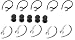 GadgetBRAT Samsung Hm1900, Hm6000 Ear Hook/Foam Bud Compatible Replacement Repair Parts, 20 Piece