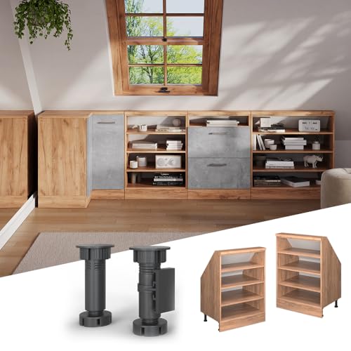 Vicco Mobile Sottotetto Quercia Dorata 60 X 81.6 Cm Con 4 Scomparti - 4