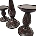 Hosley Set of 3 Resin Pillar Candle Holders 8 Inches 6 Inches and 4.5 Inches High Ideal for LED and Pillar Candles Gifts for Weddings Party Home Spa Reiki Aromatherapy Votive Candle Gardens O3