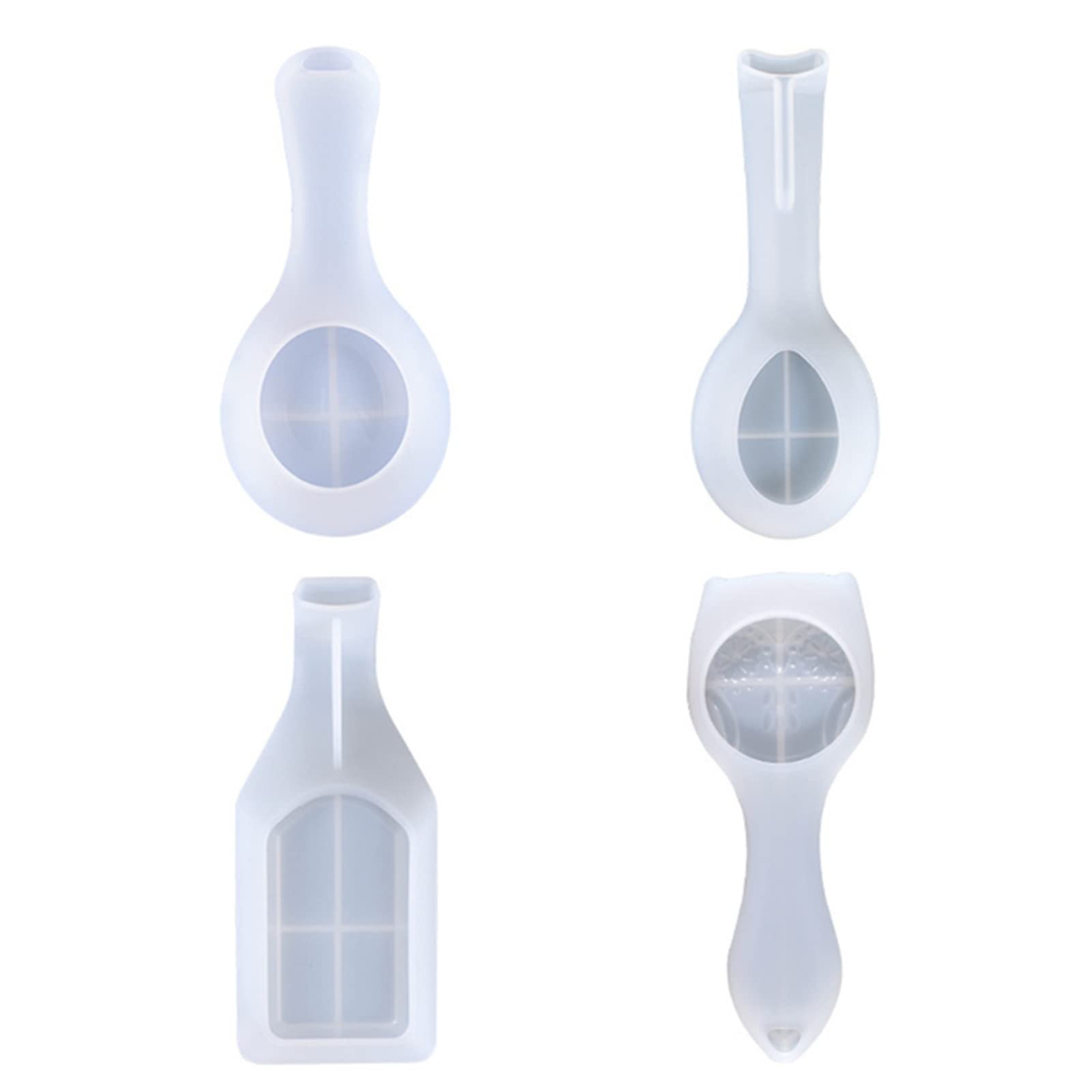 Wwhjr White Spoon Holder Crystal Epoxy Mold Utensil Rest Jewelry Holder Silicone Mould