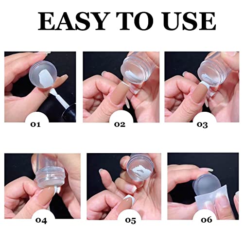 Jodie 2 Set Nail Stamper Dual Head French Tip Stamp Polish Transfer Manicure Kit Art Brushes And Stamping Plate Tools For Diy Decoration Accessories, Transparent, Plastic Box 14.5X8.5X3.5Cm #TOP4