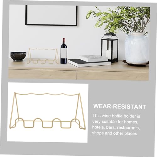 Soporte metálico para botella de vino para mesa miniatura 4