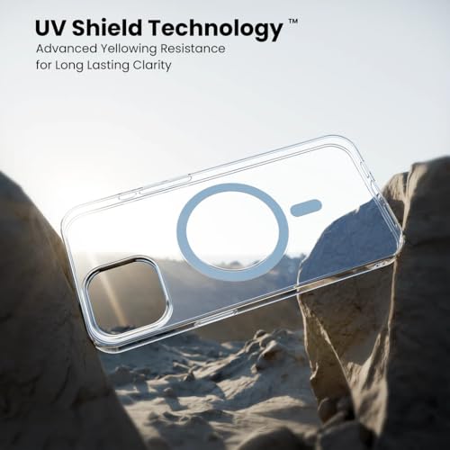 Image of Anti-Yellow Clear Case for iPhone 13 / iPhone 14 | UV Shield Technology | Zero-Yellowing Formula | MagSafe Compatible | Drop Protection (TPU + Polycarbonate | Crystal Clear)