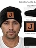 SWIMLANCE Unisex Initial Beanie Hat for Men Women Boys Leather Letter A-Z Winter Skull Christmas Stocking Stuffers Gifts #3