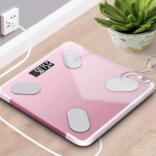Báscula digital inalámbrica con medición grasa corporal miniatura 4