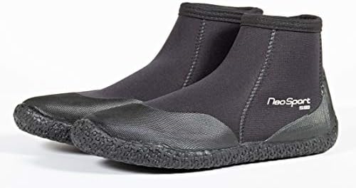 NeoSport Wetsuits Premium Neoprene 3mm Low Top Pull On Boot, Black, 4 - Water Shoes, Surfing & Diving