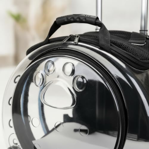 Maleta para perros pequeños con ruedas y ventilación que elimina el estrés del viaje 4