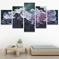 SIGNWIN 5 Panel Canvas Wall Art Modern Art Bohemian Bouquet Colorful Cool Floral Group Multicolor Photography Realism for Home Decorations Ready to Hang - 60