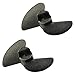Bettomshin 2Pcs Two Blade Propeller for Ship Model Rc Boat Propeller Model Black Plastic Positive Paddle 27mm Diameter 40 Pitch 3.17mm Hole Dia