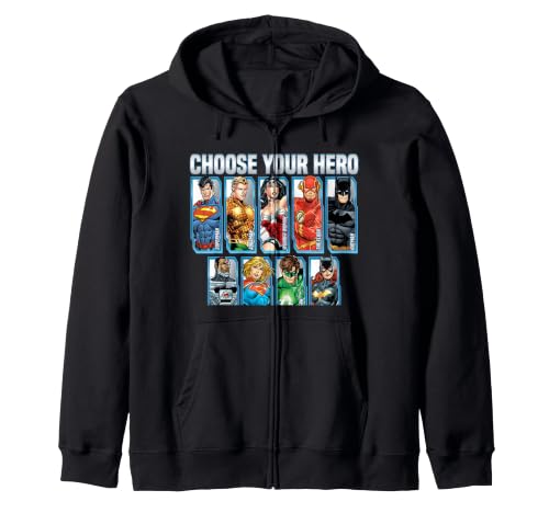 Image of Justice League Choose Your Hero Zip Hoodie