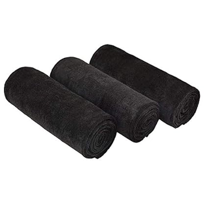 MAYOUTH Mikrofaser Handtuch Set f¨¹r Sauna Fitness Sport, Schnelltrocknende Handt¨¹Cher aus Microfaser, Unisex Sporthandtuch Schwarz 3Pack 40cm X80cm