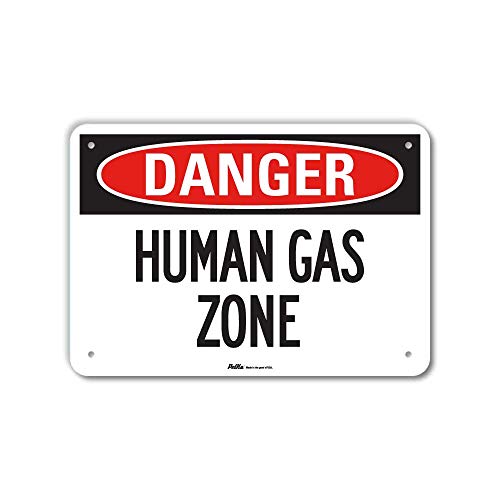 Panneau Human Gas Zone aluminium pour éviter intrus signalisation