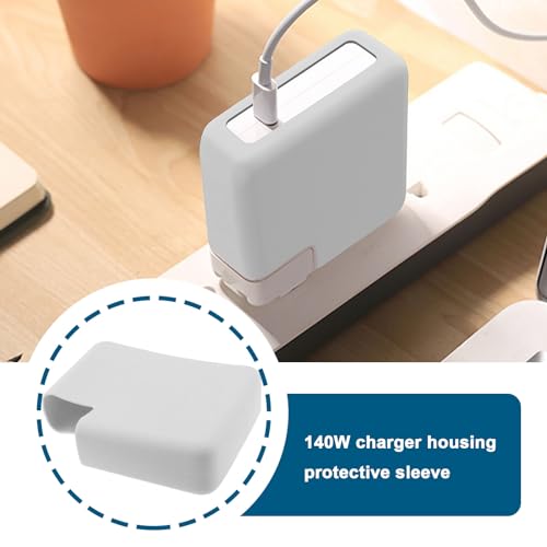 VGOL 1PC 140W Charger Housing Protective Sleeve Compatible with MacBook Pro M1 2022 Silicone Charger Shell Protective Cover Grey - Image 2