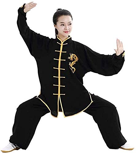 Costume d'arts martiaux amples RWRAPS XL vêtement de Taiji respirant noir