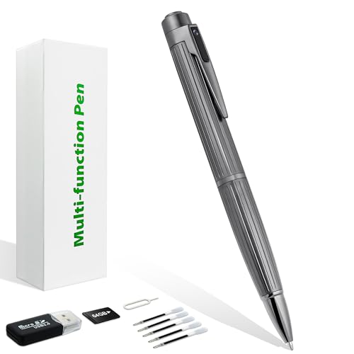 OTADUG Caméra Stylo Espion, caméra cachée 1080P de 16 Go avec Surveillance des mouvements, Enregistrement vidéo et Audio