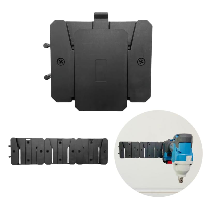 Magnetic Battery Holder Wall Mount for Power Tools - Universal Adapter Plate with Storage Hanger, Compatible with Milwaukee M18/DEWALT 20V/Makita 18V Lithium Batteries
