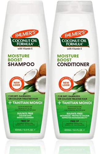 Palmer/Coconut Oil Formula Moisture Boost/Shampoo & Conditioner/Deal, 400 ml (Pack of 2), 1.0 count