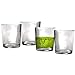 Circleware Hoop Heavy Base Whiskey Glass, Set of 4, Kitchen Entertainment Drinking Glassware for Water, Juice, Beer and Bar Liquor Dining Decor Beverage Cups Gifts, 4 Count (Pack of 1), 4pc DOF
