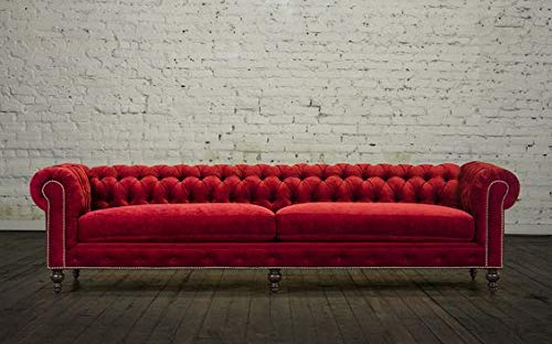 jvmoebel XXL Big Sofa Couch Chesterfield 270cm Polster Sofas 4 Sitzer Leder...