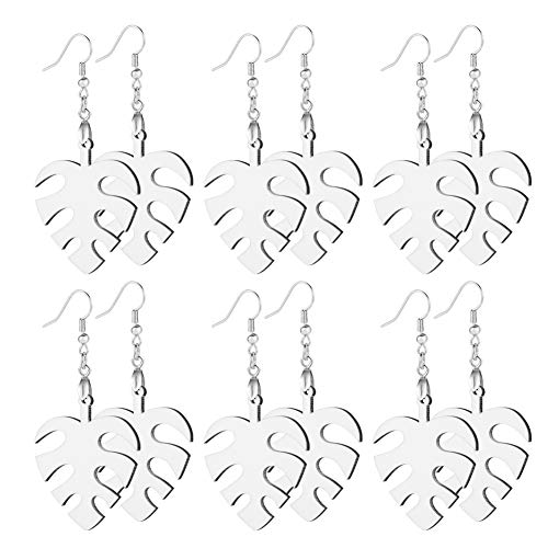 6 Pairs Sublimation Earring Blanks Heat Transfer Wire Hooks Earrings for Jewelry Making DIY Craft