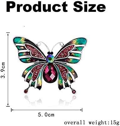 Variety Styles Butterfly Brooch - Multi-Color Rhinestone Crystal Brooch Pin Cute Butterfly Shape Corsages Brooches Decoration Gift for Women - Image 2