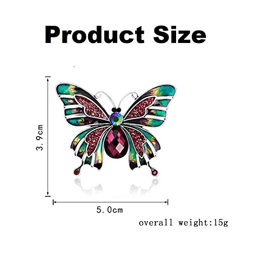 Image of Variety Styles Butterfly Brooch - Multi-Color Rhinestone Crystal Brooch Pin Cute Butterfly Shape Corsages Brooches Decoration Gift for Women