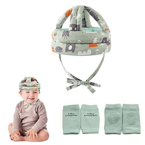 Image of Baby Safety Helmet Infant Toddler Breathable and Adjustable Head Cushion Bumper Bonnet for Running Walking Crawling