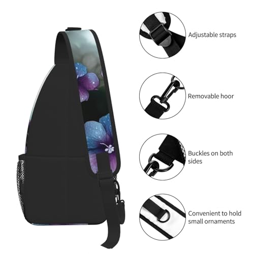 Bolso tipo Sling para Viaje y Montañismo con diseño floral miniatura 7