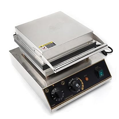 Kommerzieller Waffeleisen, 1750W Timer Edelstahl Gastro Waffel Maker Herzform – Bild 3