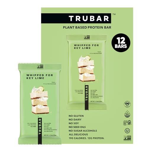 TRUBAR Vegan Protein Bar, Whipped for Key Lime, Gluten Free,