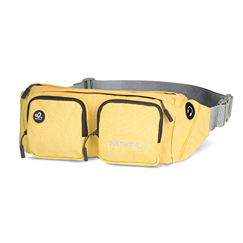 WATERFLY Fanny Pack Large Size Waist Bag Hip Pack for Men Women Travel
