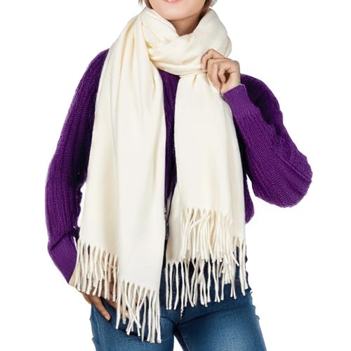 Funky Junque Women's Winter Scarf - Cashmere Feel Pashmina Shawl, Mother's Day Gift, Wraps for Evening Dresses